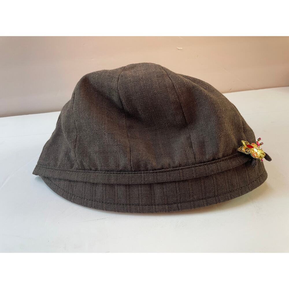 GOORIN BROTHERS Ladies Hooty Drop-Slope Cloche‎ Hat - Brown- Medium